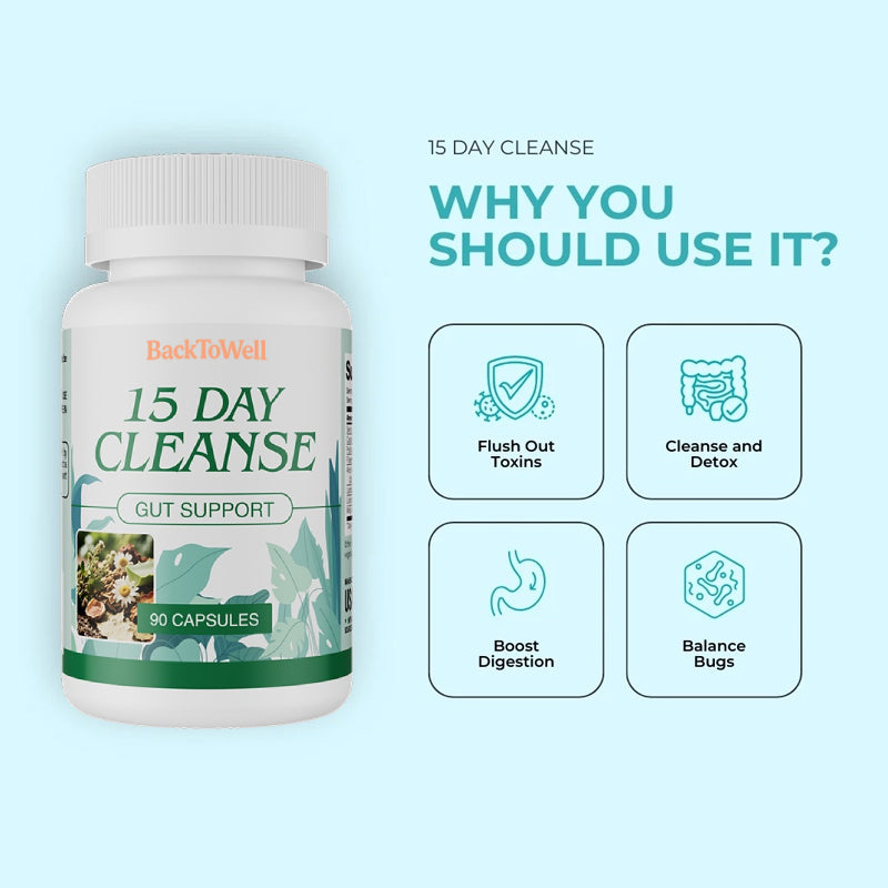 BackToWell 15 Day Gut Cleanse – Regularity, Detox & Digestive Care