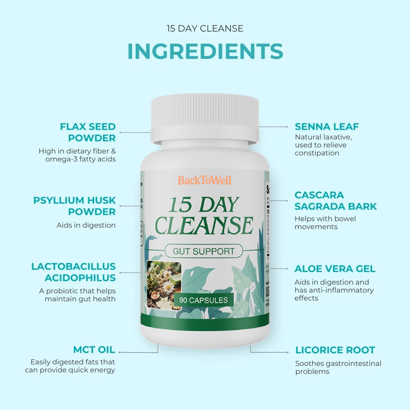 BackToWell 15 Day Gut Cleanse – Regularity, Detox & Digestive Care